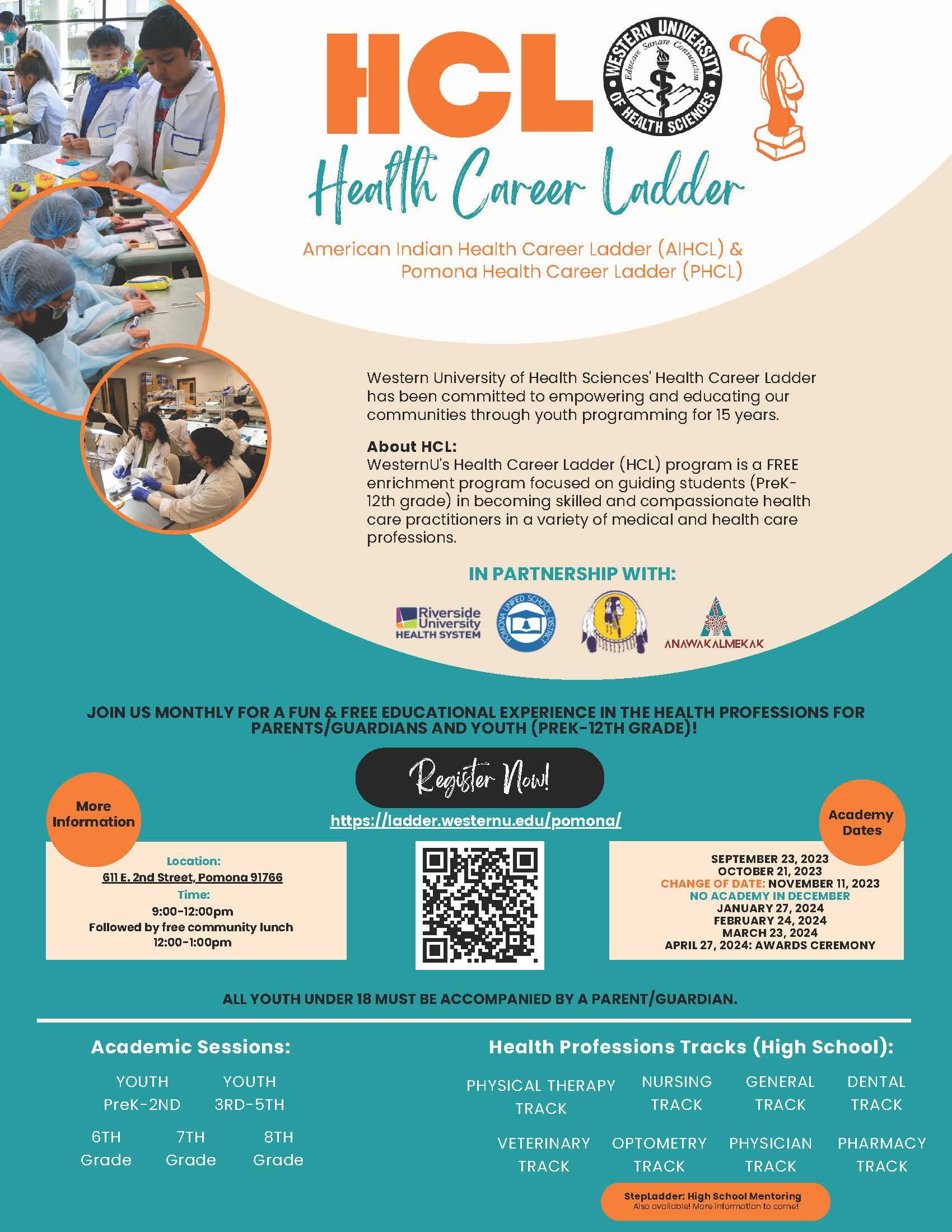 Health career ladder upcoming dates flyer for web